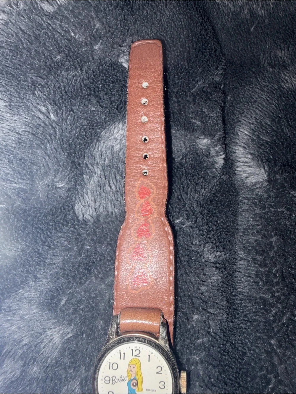 Barbie Vintage-Inspired Brown Leather Strap Watch - Barbie Dial